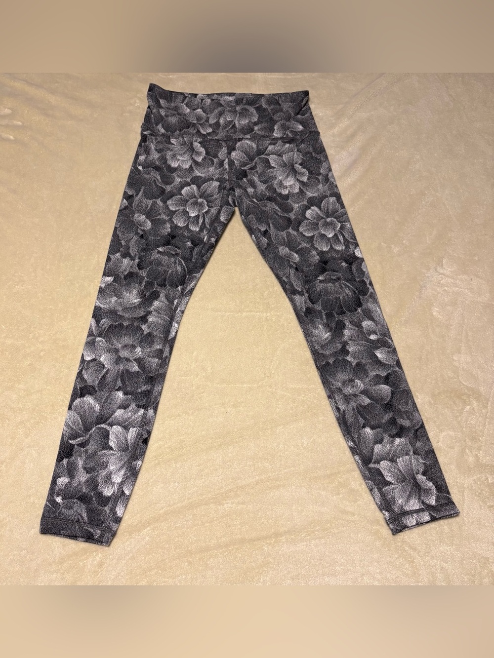 Athleta Gray Floral Print High-Rise Jeggings